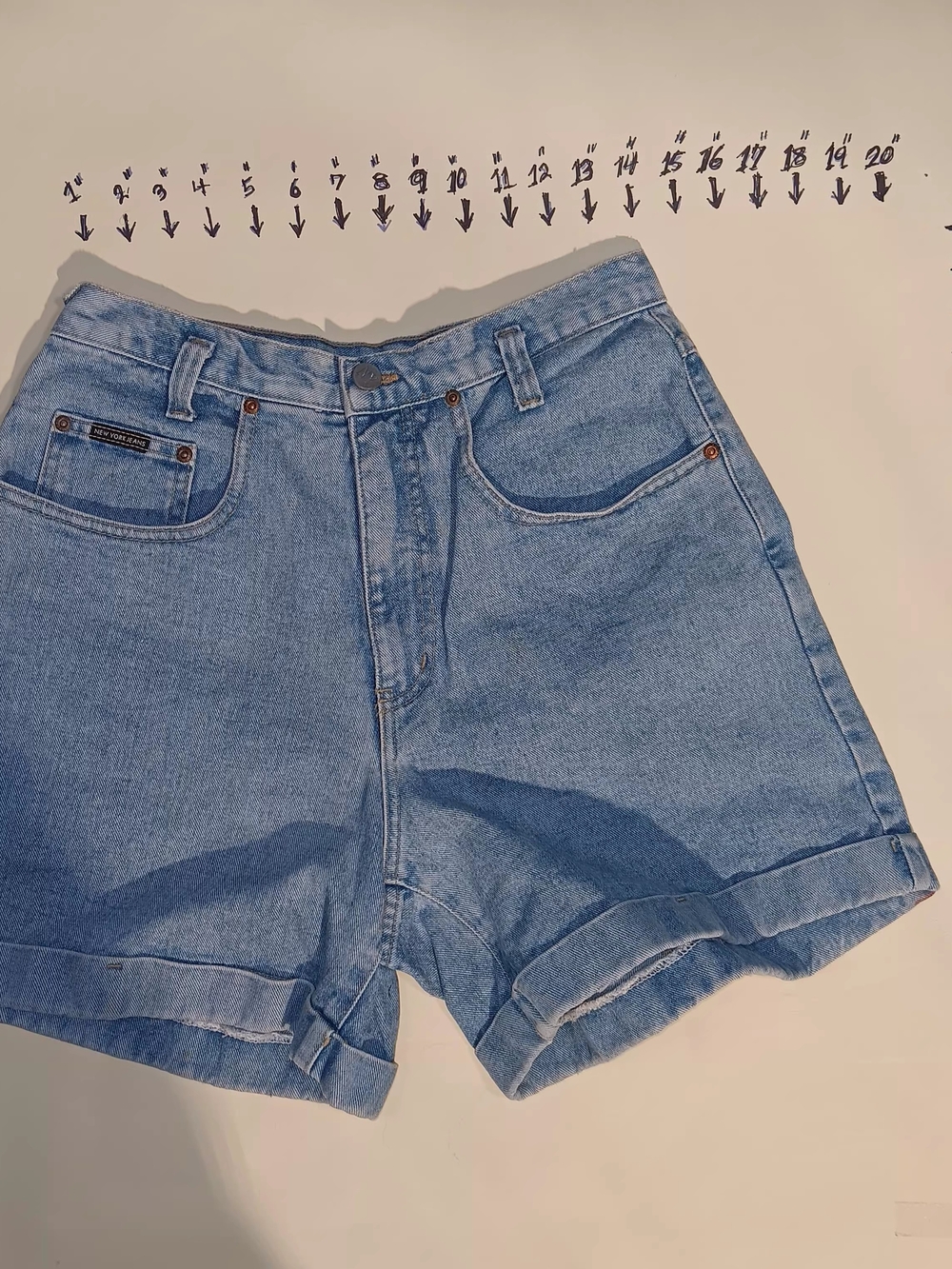 New York & Company 80s Light Blue High-Rise Denim Shorts
